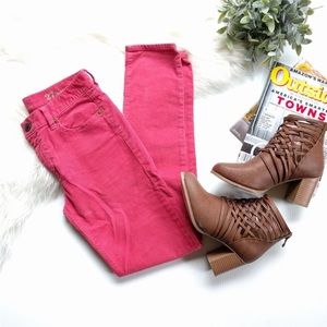 J. Crew • pink midrise toothpick corduroys